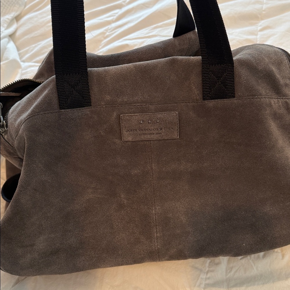 John Varvatos Charcoal Suede Accessory - Picture 2 of 7